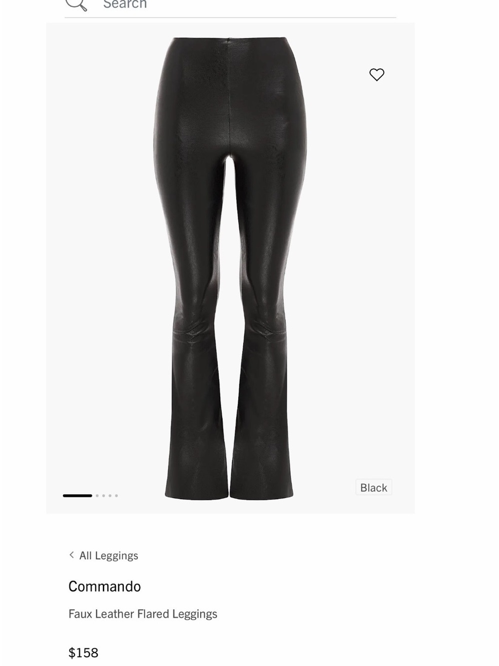 Commando Black Faux Leather leggings